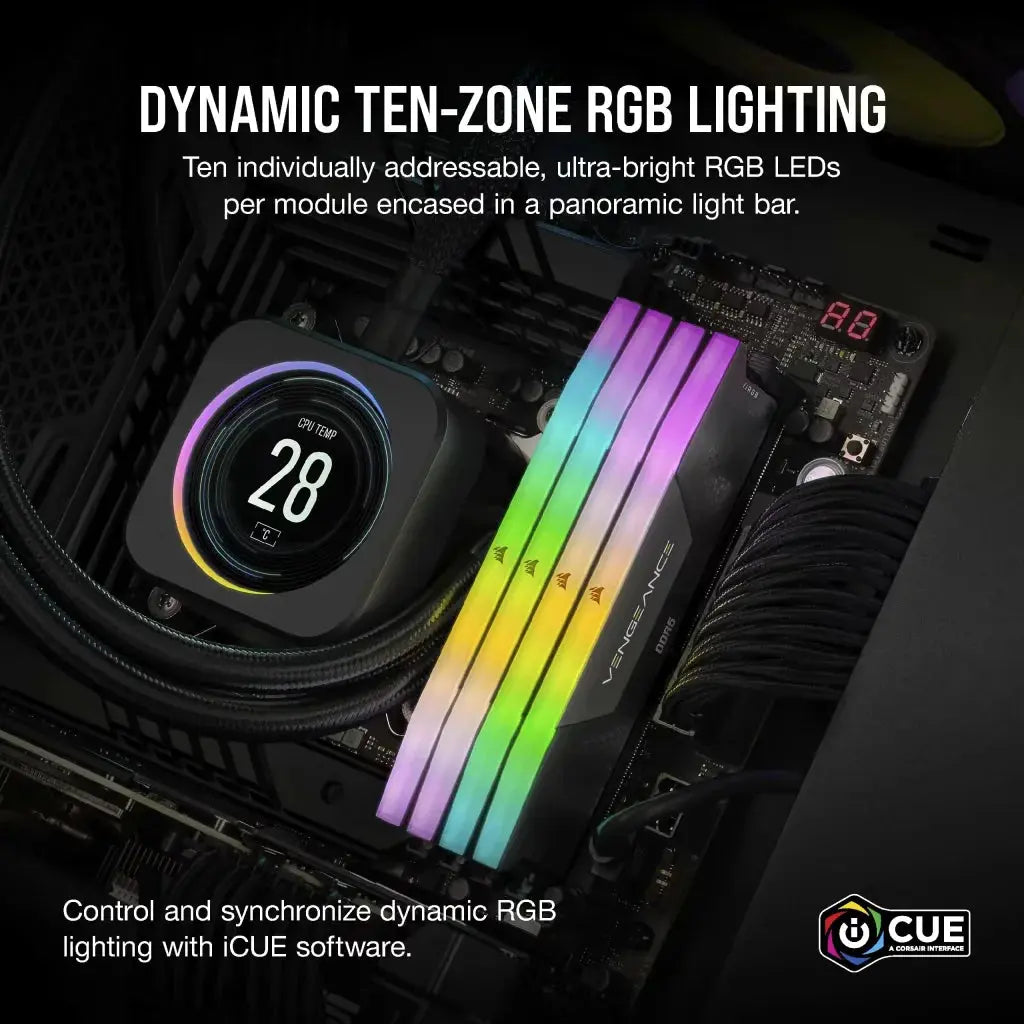 Corsair Vengeance RGB 32GB DDR5 6000MHz DRAM  Microcenter India
