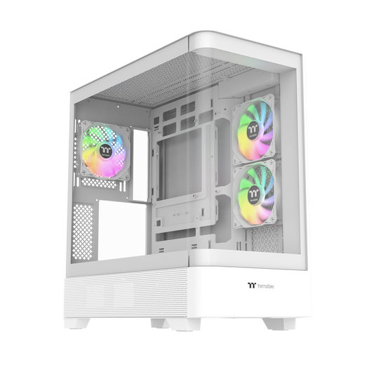 Thermaltake View 290 TG ARGB Snow mid tower case in white with curved tempered glass