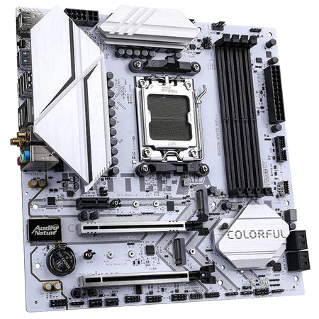 Colorful BATTLE-AX B650M-WHITE WIFI V15 Motherboard,colorful battle ax,AM5 motherboard,DDR5 motherboard,Gaming motherboard,white motherboard,gaming,mother board white