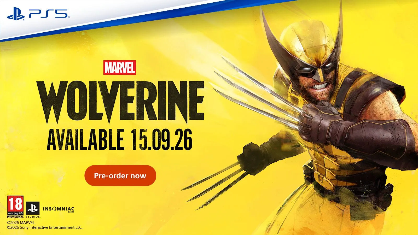 Wolverine Marvel PS5 bnner image