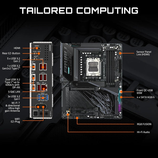 Gigabyte X870E AORUS Elite X3D Motherboard - Microcenter India.
