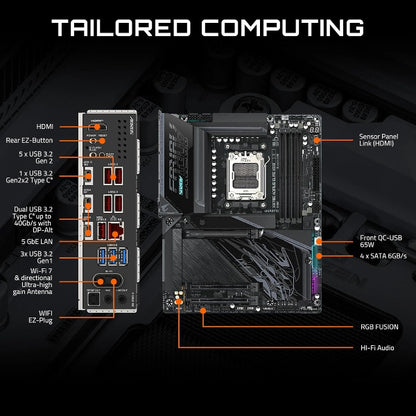 Gigabyte X870E AORUS Elite X3D Motherboard - Microcenter India.