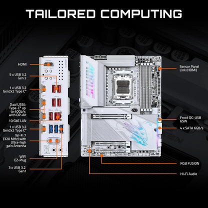 Gigabyte X870E AORUS PRO X3D ICE Motherboard - Microcenter India.