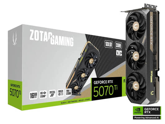 ZOTAC GAMING GeForce RTX 5070 Ti SOLID CORE OC Graphics Card  Microcenter India