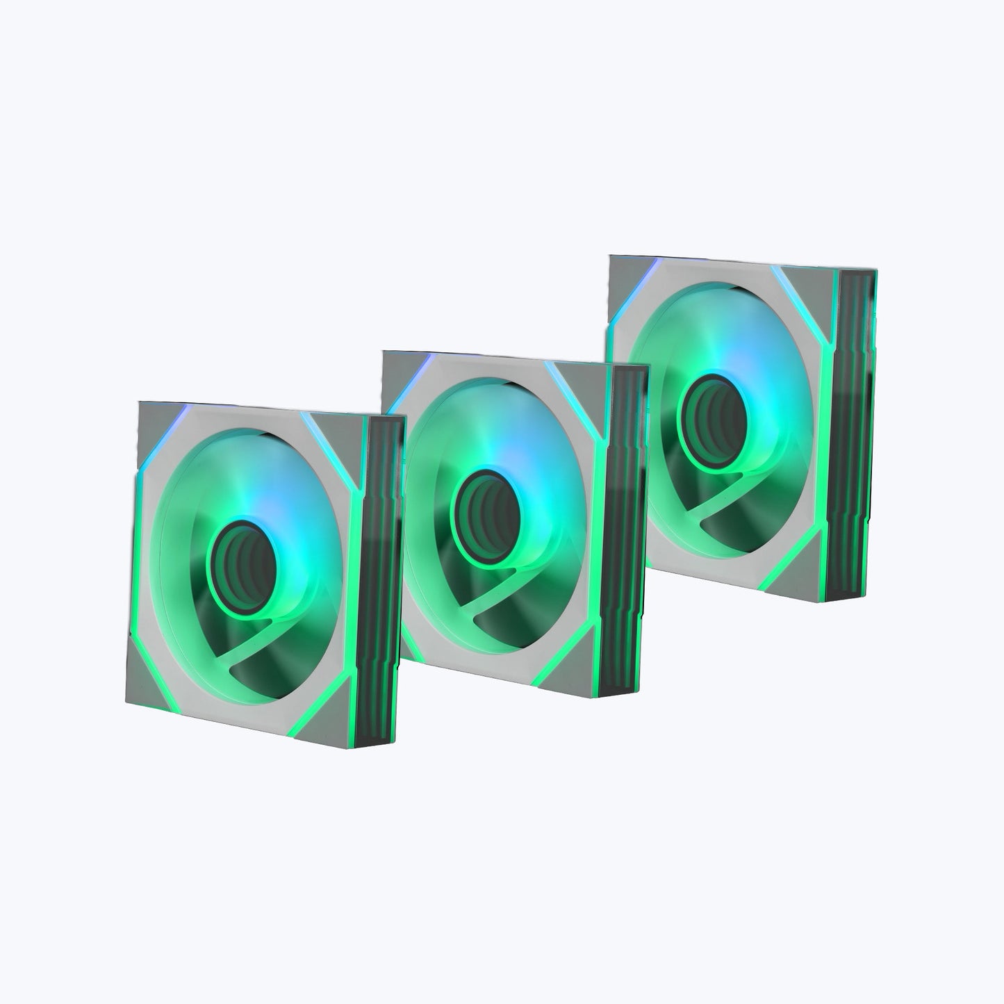 Zebronics Zeb-PGF800W white 120mm ARGB case fan 3-pack with infinity mirror lighting