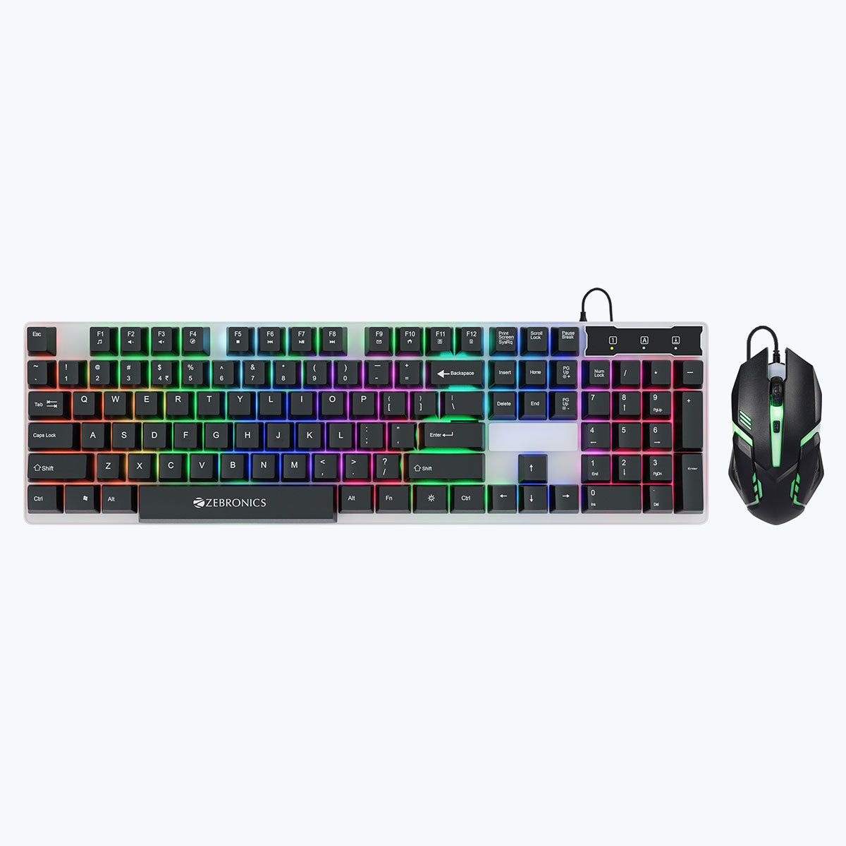 Zebronics Trion wired gaming keyboard and mouse combo in black