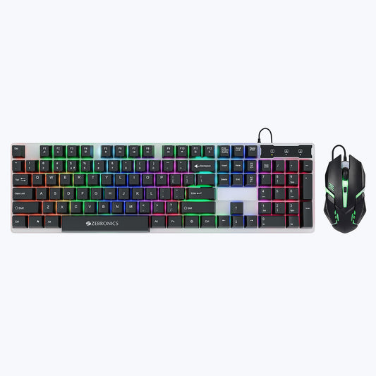 Zebronics Trion wired gaming keyboard and mouse combo in black