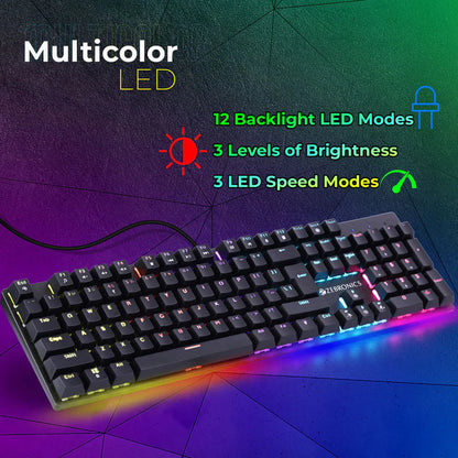 Zebronics Zeb Nitro Plus Mechanical Keyboard  Microcenter India