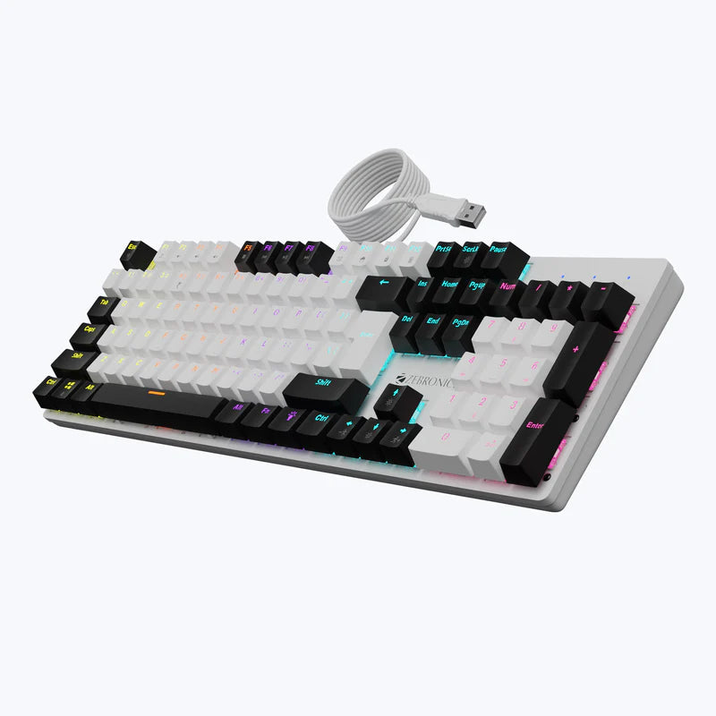 Zebronics Zeb Nitro Plus White + Black Keyboard  Microcenter India