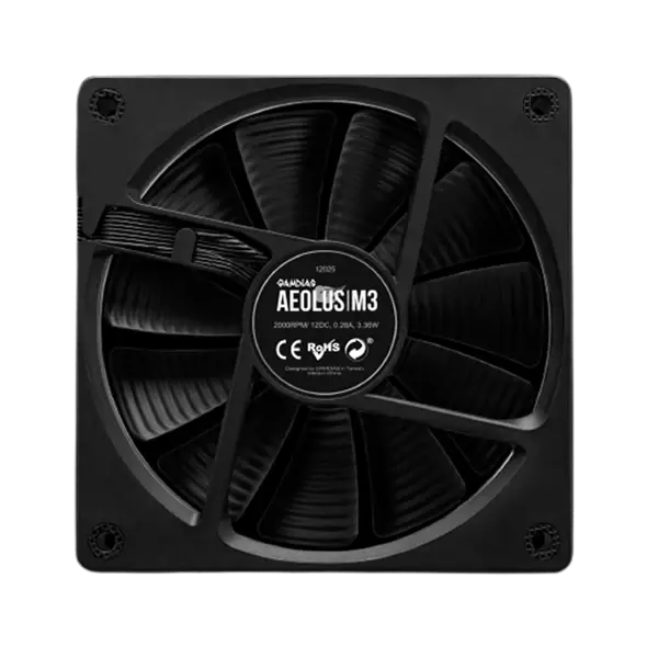 Gamdias Aeolus M3-1204R - 120mm PWM ARGB Cabinet Fan (Four Pack)  Microcenter India
