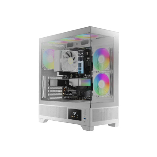 GAMDIAS Atlas M1 White Mid Tower Gaming PC Cabinet - Microcenter India.