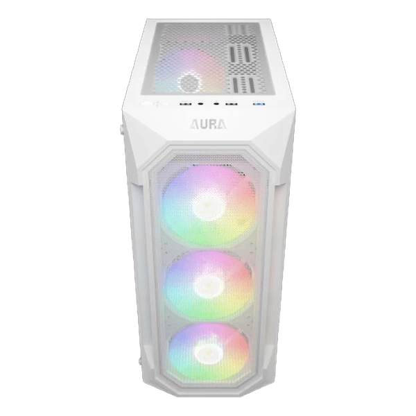 Gamdias Aura GC1 Elite V2 ARGB (ATX) Mid Tower Cabinet White  Microcenter India