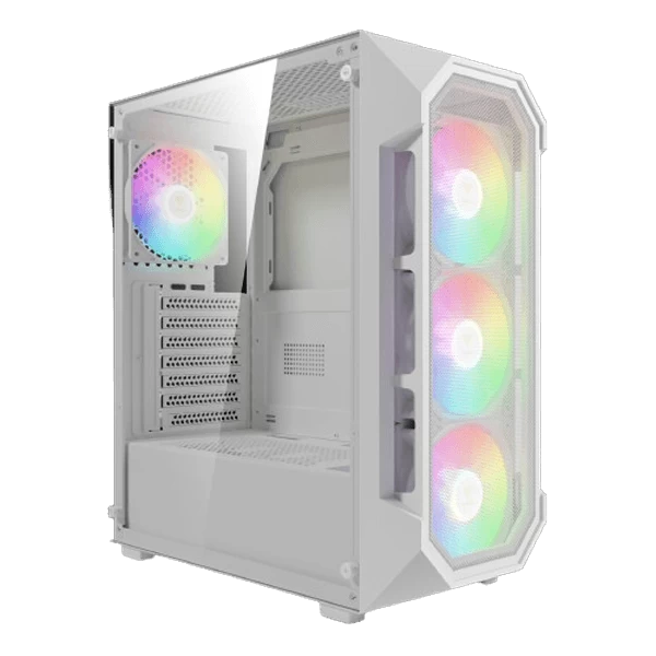 Gamdias Aura GC1 Elite V2 ARGB (ATX) Mid Tower Cabinet White  Microcenter India