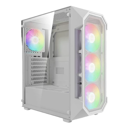 Gamdias Aura GC1 Elite V2 ARGB (ATX) Mid Tower Cabinet White  Microcenter India