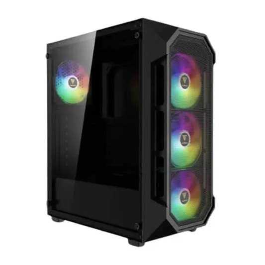 Gamdias Aura GC1 Elite (ATX) Mid Tower Cabinet (Black)  Microcenter India