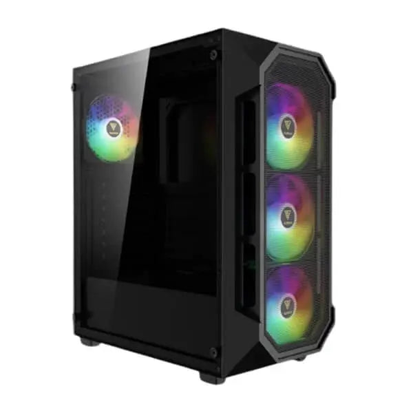 Gamdias Aura GC1 Elite (ATX) Mid Tower Cabinet (Black)  Microcenter India