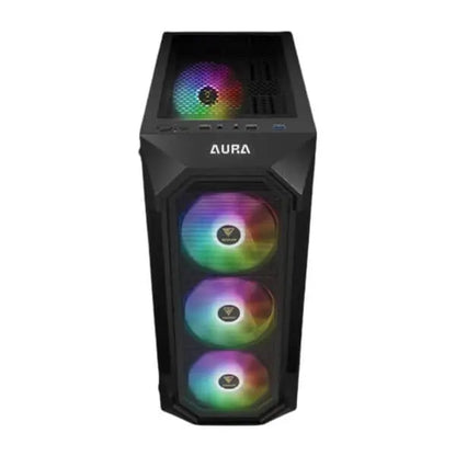 Gamdias Aura GC1 Elite (ATX) Mid Tower Cabinet (Black)  Microcenter India