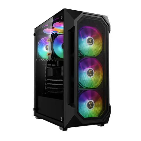 Gamdias Aura GC1 Elite (ATX) Mid Tower Cabinet (Black)  Microcenter India