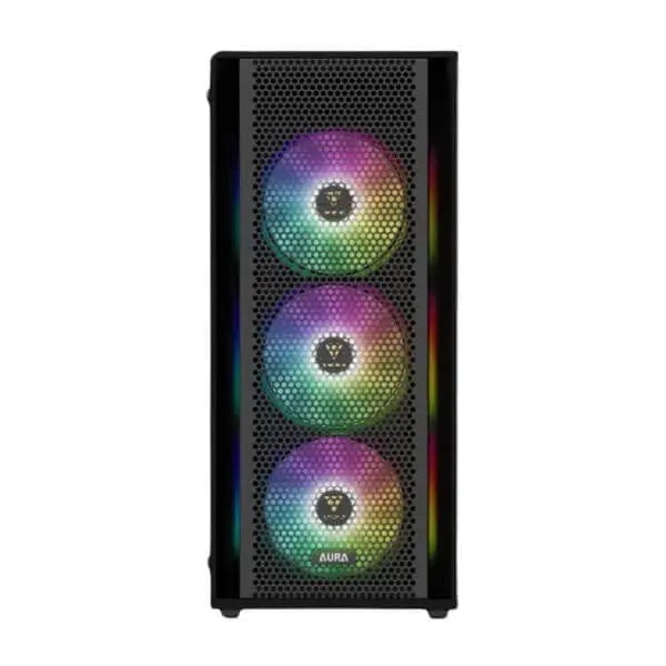 Gamdias Aura GC2 Elite (ATX) Mid Tower Cabinet (Black)  Microcenter India