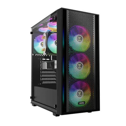 Gamdias Aura GC2 Elite (ATX) Mid Tower Cabinet (Black)  Microcenter India