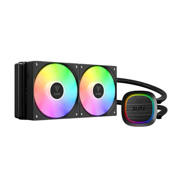 Gamdias Aura GL240 V2 ARGB 240mm CPU Liquid Cooler Black  Microcenter India