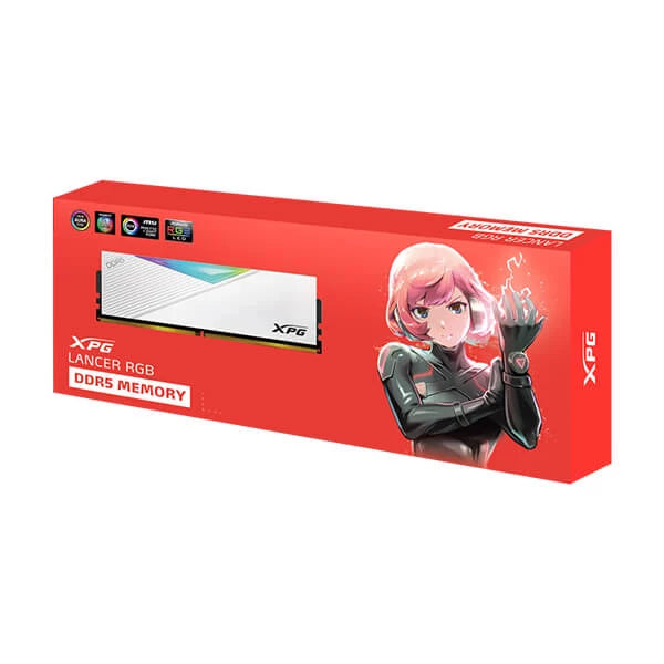 Adata XPG LANCER RGB 16GB (16GBx1) DDR5 5200MHz Desktop RAM White  Microcenter India