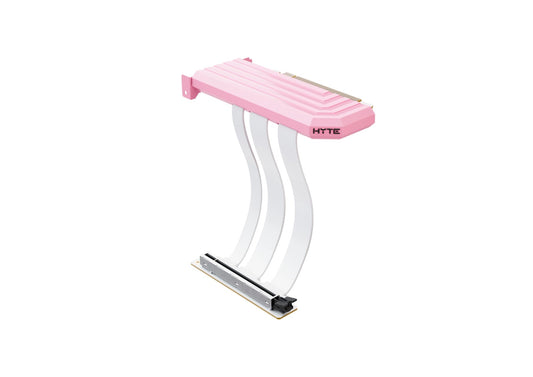HYTE PCIe 5.0 Hyper Riser Cable 200mm in Strawberry Milk pink
