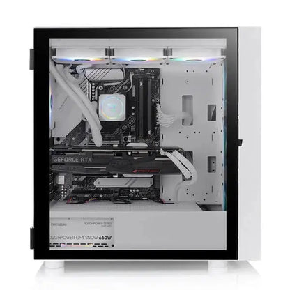 Thermaltake H570 TG ARGB Snow (E-ATX) Mid Tower Cabinet (White)  Microcenter India