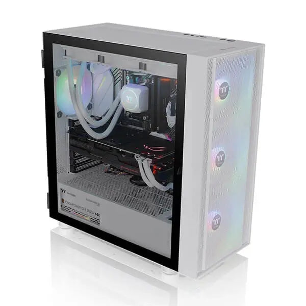 Thermaltake H570 TG ARGB Snow (E-ATX) Mid Tower Cabinet (White)  Microcenter India