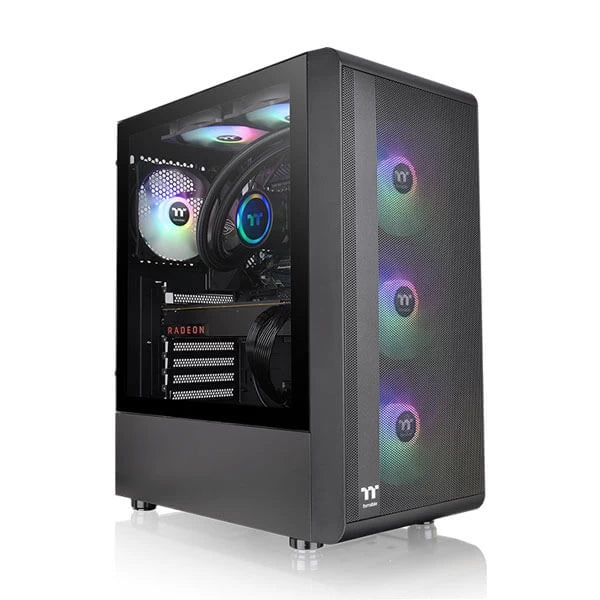 Thermaltake S200 TG ARGB (ATX) Mid Tower Cabinet Black  Microcenter India