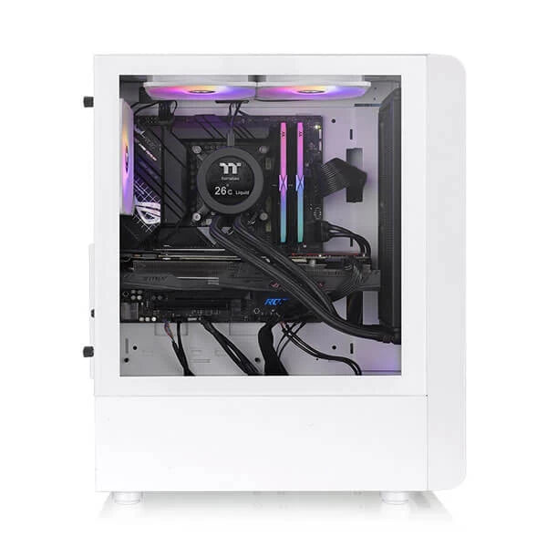 Thermaltake S200 TG ARGB Snow (ATX) Mid Tower Cabinet White  Microcenter India