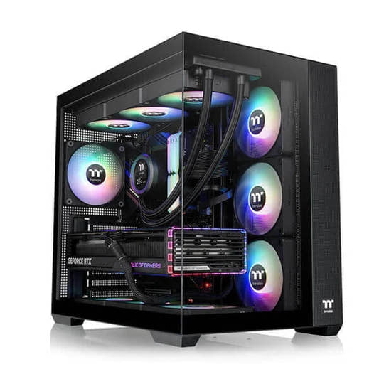 Thermaltake View 380 TG ARGB (ATX) Mid Tower Cabinet Black  Microcenter India