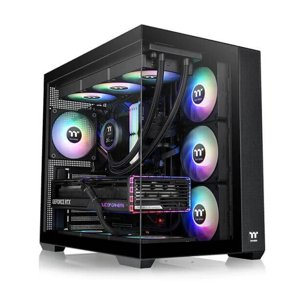 Thermaltake View 380 TG ARGB (ATX) Mid Tower Cabinet Black  Microcenter India