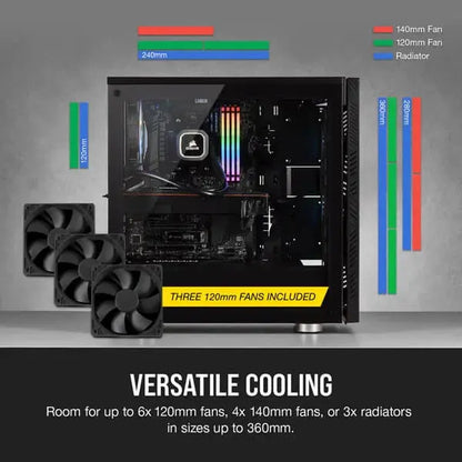 Corsair 275R Airflow (ATX) Mid Tower Cabinet (Black)  Microcenter India