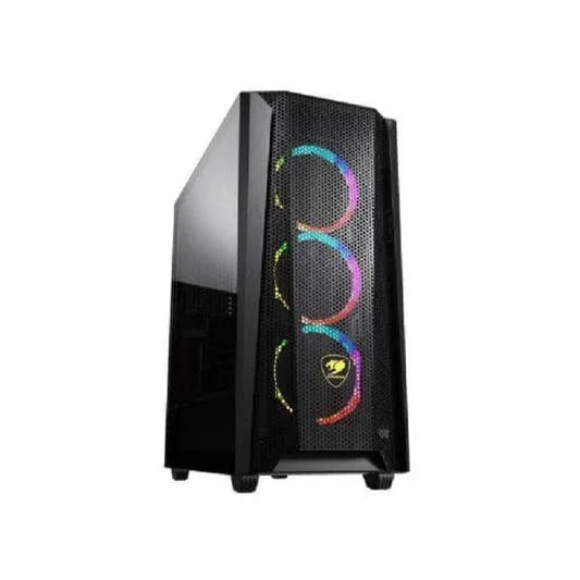 Cougar MX660 Mesh RGB Mid Tower Cabinet Transparent Black  Microcenter India