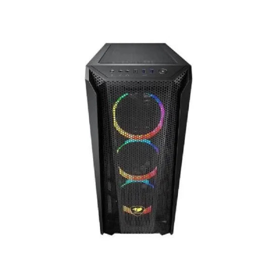 Cougar MX660 Mesh RGB Mid Tower Cabinet Transparent Black  Microcenter India