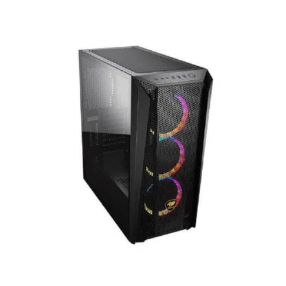 Cougar MX660 Mesh RGB Mid Tower Cabinet Transparent Black  Microcenter India
