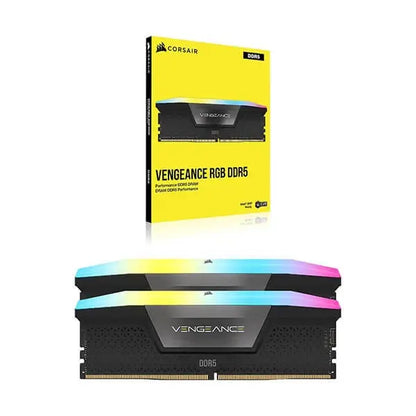 Corsair Vengeance RGB 64GB DDR5 5600MHz DRam (Gray)  Microcenter India