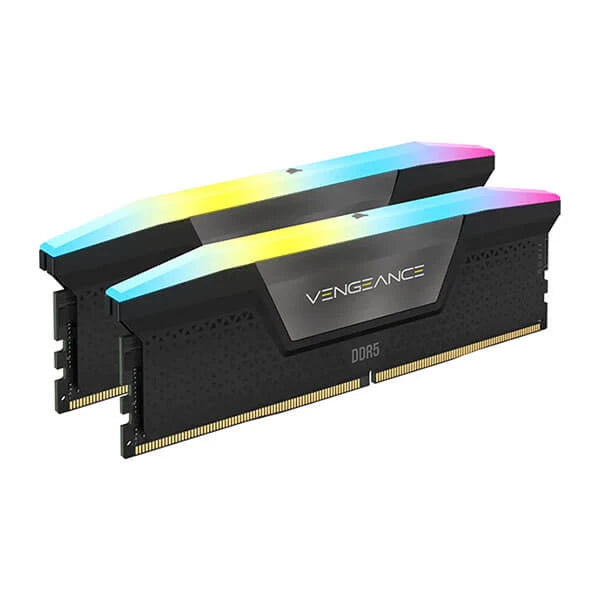 Corsair Vengeance RGB 64GB (32GBx2) DDR5 6000MHz Desktop Ram (Black)  Microcenter India