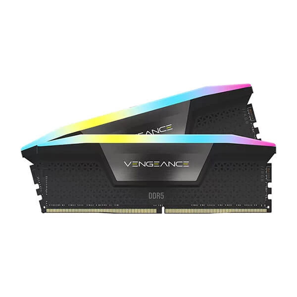 Corsair Vengeance RGB 64GB (32GBx2) DDR5 6000MHz Desktop Ram (Black)  Microcenter India