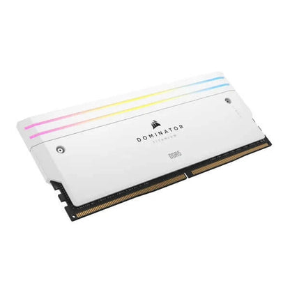 Corsair Dominator Titanium RGB DDR5 32GB (16GBx2) 7200MHz RAM (White) 