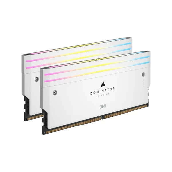 Corsair Dominator Titanium RGB DDR5 32GB (16GBx2) 7200MHz RAM (White) 