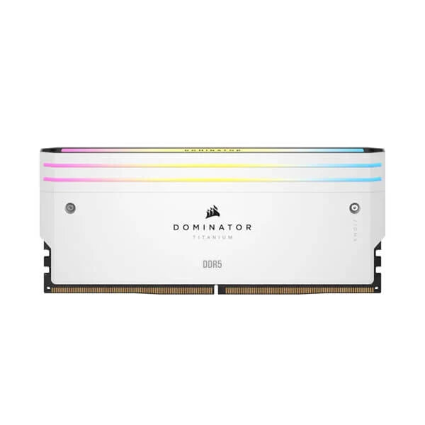 Corsair Dominator Titanium RGB DDR5 32GB (16GBx2) 7200MHz RAM (White) 