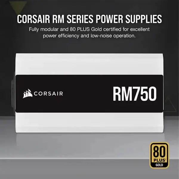 Corsair RM750 White 750 Watt 80 Plus Gold SMPS 