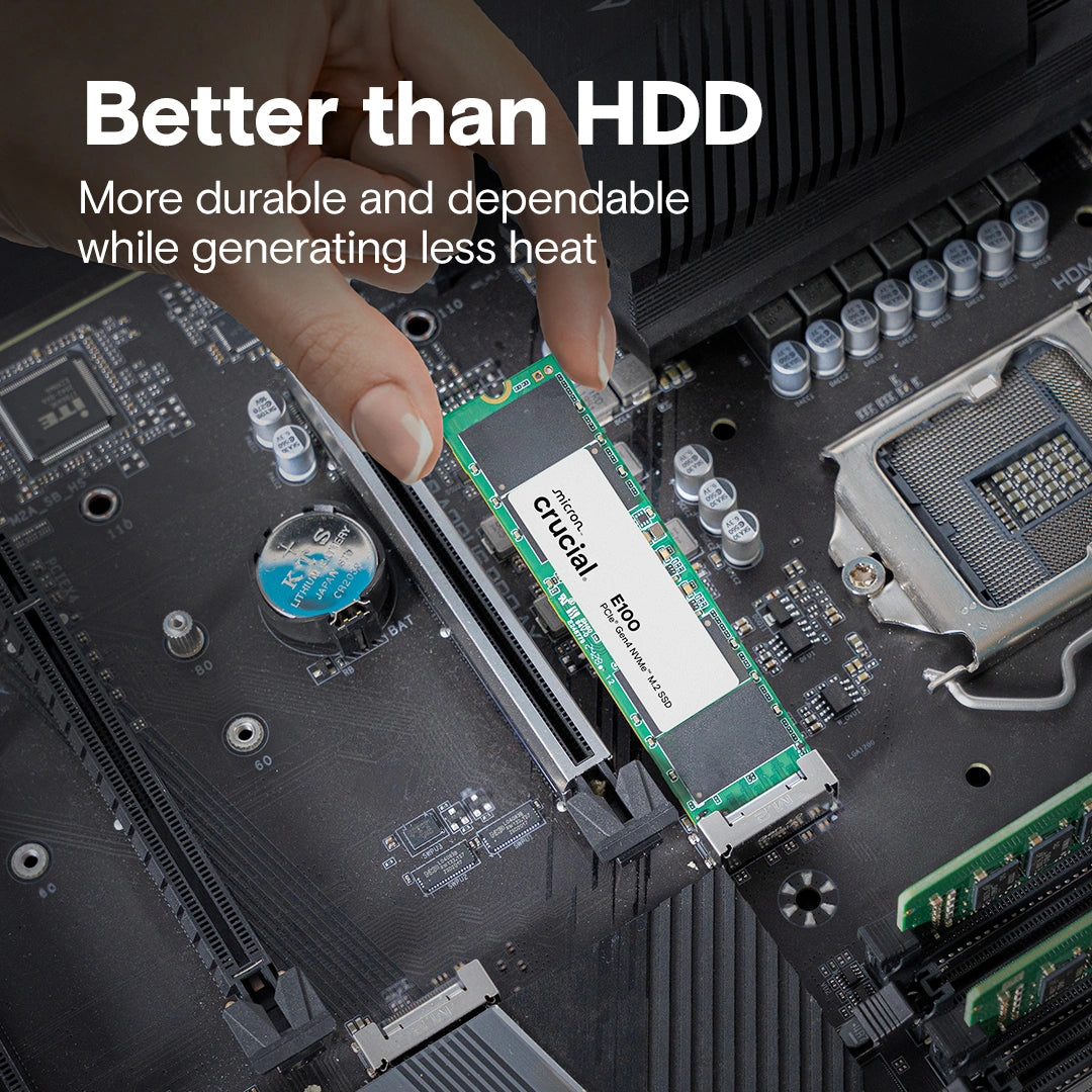 Crucial E100 2TB PCIe Gen4 NVMe M 2 SSD