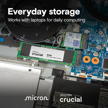 Crucial E100 2TB PCIe Gen4 NVMe M 2 SSD