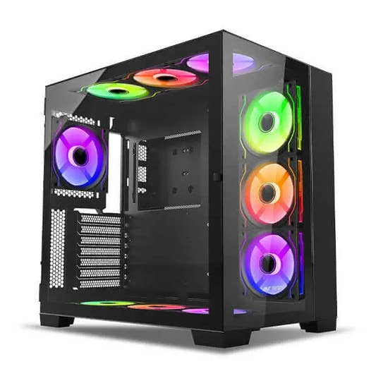 Ant Esports Crystal XL ARGB (ATX) Mid Tower Cabinet (Black)  Microcenter India