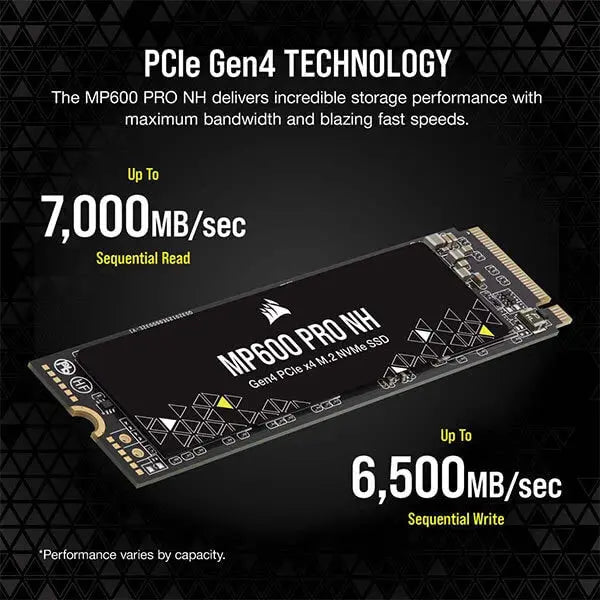 Corsair PRO NH MP600 4TB M.2 NVMe Gen4 Internal SSD  Microcenter India