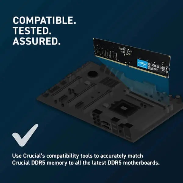 Crucial Ram 16GB DDR5 5200MHz UDIMM  Microcenter India