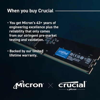 Crucial RAM 32GB DDR5 5200 MHz CL42 (16Gbit)  Microcenter India